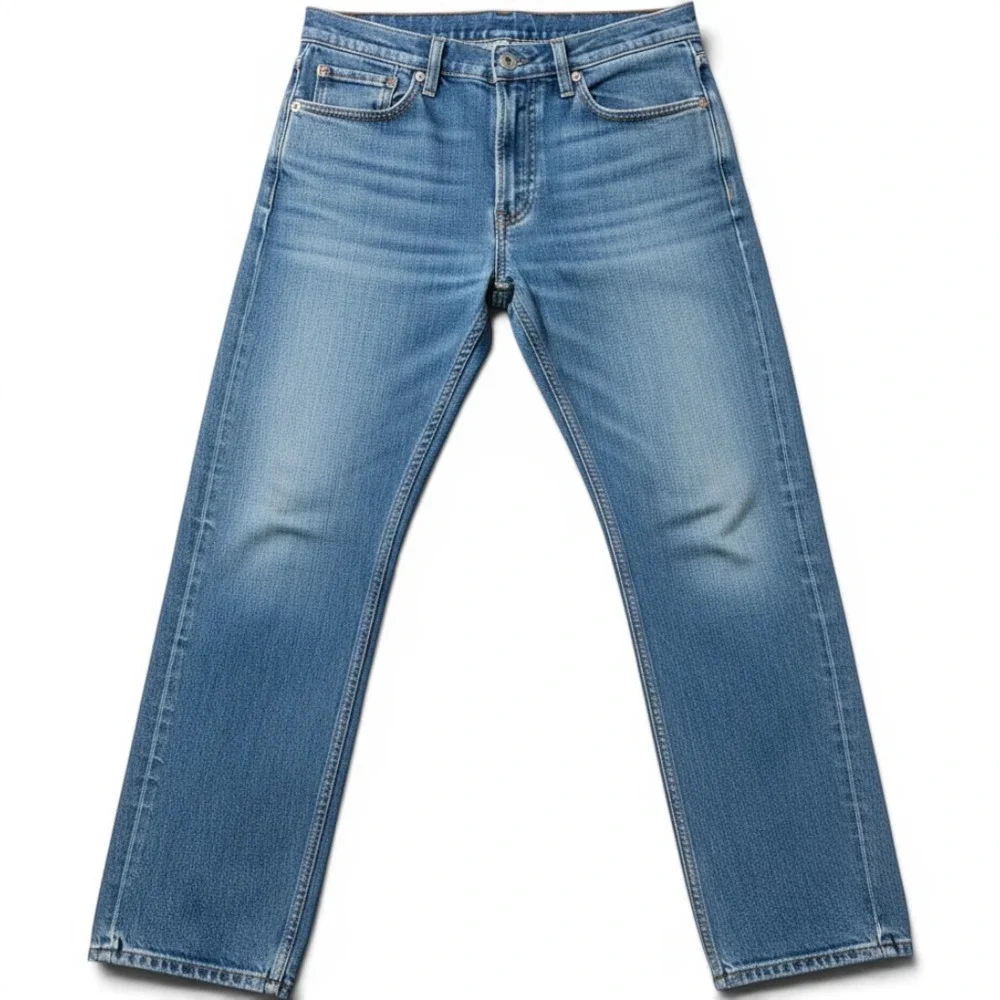 Levis 514 Mens Straight Fit Jeans W32 L30 Medium Wash Blue Stretch Denim